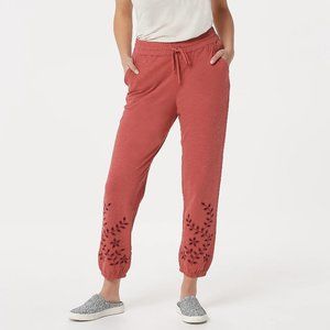 XL LOGO Lori Goldstein Cotton Slub Jogger Pants